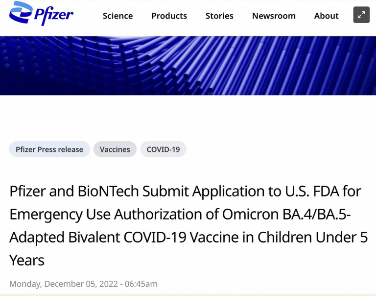 FDA genehmigt bivalenten Booster für 6 Monate alte Kinder nach nur 3-tägiger Prüfung von Pfizer-Dokumenten