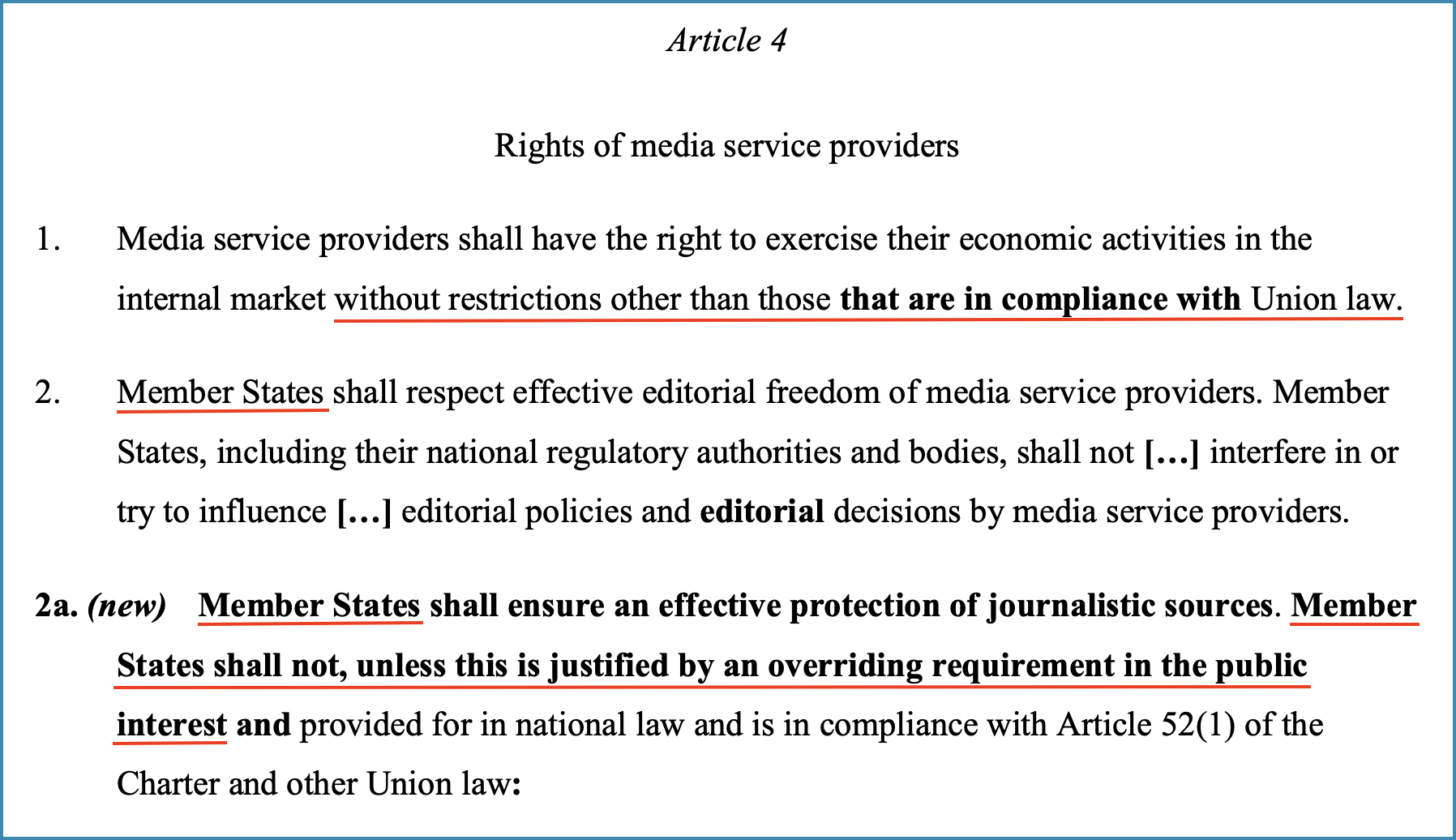 Article 4(1)(2) - Rights of media service providers