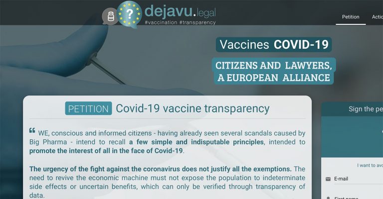 Pétition : Transparence du vaccin Covid-19 – AGISSEZ