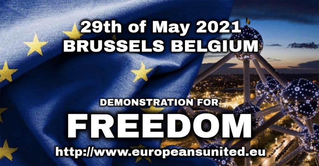 AKTION: Kommen Sie zur Europäischen Demonstration für Freiheit und Demokratie am 29. Mai um 15:00 Uhr in Brüssel!