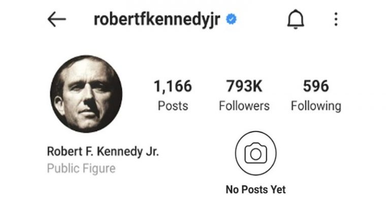 Robert F. Kennedy, Jr., RFK, Jr. reagiert auf die Zensur von Instagram